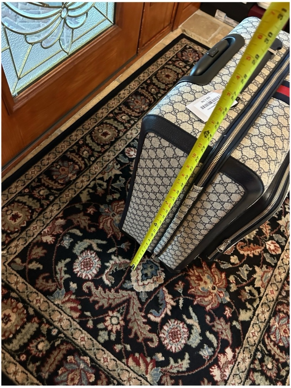 Gucci Savoy, GG Supreme suitcase, iconic blue/red web stripe made in Italy - Picture 5 of 12